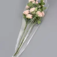 Пакет конус для цветов, прозрачный, 36&times;80 см