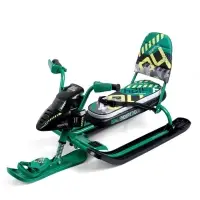 Снегокат Snowpatrol, со спинкой, зелёный, СНД2/SP3 Nika Kids
