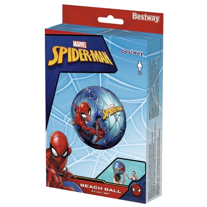 Мяч пляжный Spider-Man, d=51 см, от 2 лет, 98002 Bestway Мяч пляжный Spider-Man, d=51 см, от 2 лет, 98002 Bestway