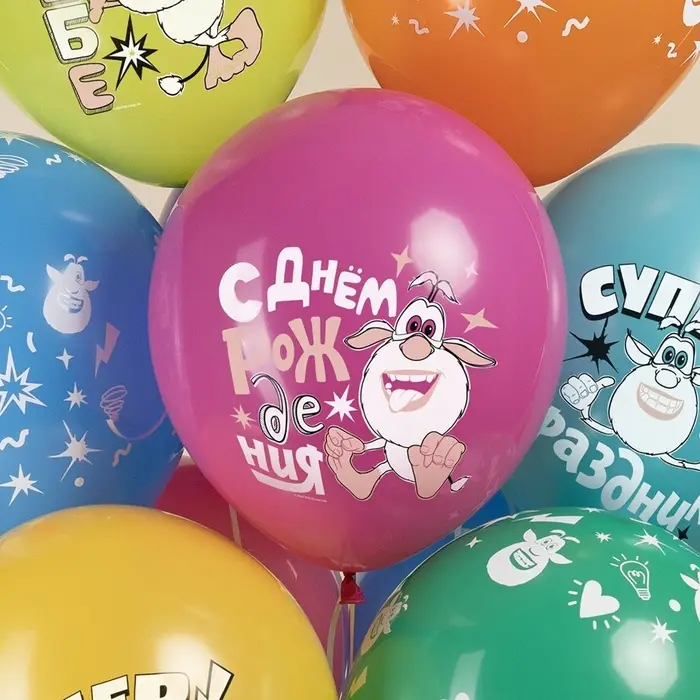 Воздушные шары латексные 12" «Буба», 25 шт., МИКС
