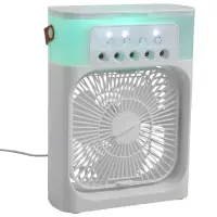Вентилятор настольный с увлажнителем LOF-06, портативный, 3 скорости, питание USB, белый