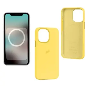 Чехол для iPhone 13 Pro Silicone Case 100% ORG Lemon Zest (MagSafe + анимация NFC) c LOGO