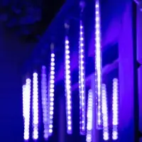 Гирлянда &laquo;Сосульки&raquo; 2.5&times;0.3 м, IP65, прозрачная нить, 192 LED, свечение синее с эффектом стекания, 12 В