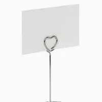 Подставка под ценник, фото &laquo;Сердце&raquo;, с зажимом, 3.3&times;3.3&times;8.3 см, цвет серебро