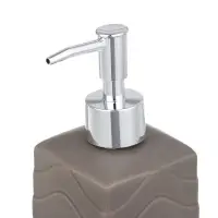 VETTA Дозатор для жидкого мыла, керамика, 18x7x7 см, волны, серый