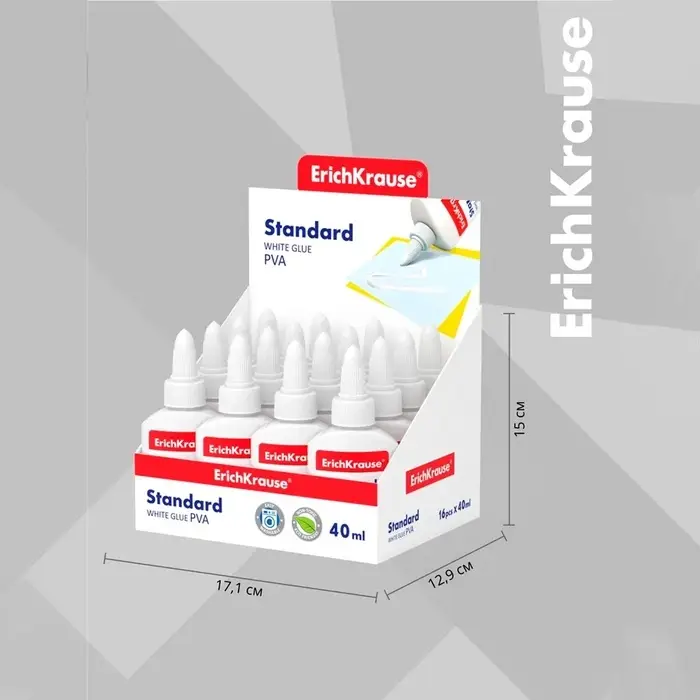 Клей ПВА ErichKrause Standard, 40 мл