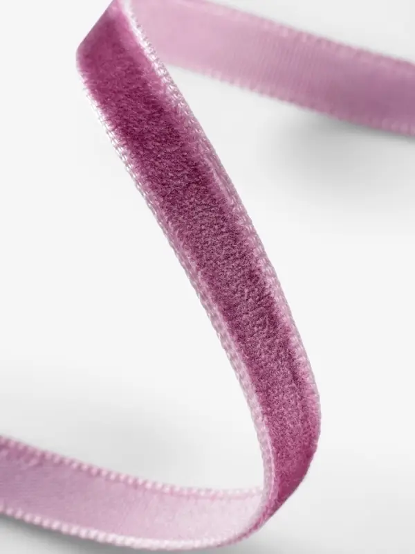 Лента бархатная, 6 мм, 18&plusmn;1 м, сиреневая №199