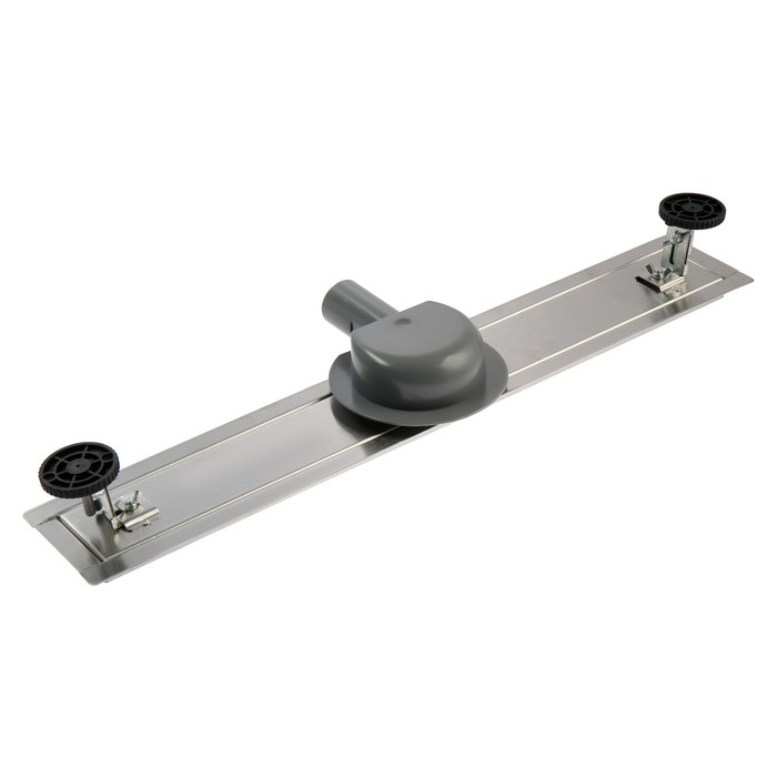 Трап ZEIN engr, c флaнцeм свободного вращ 360°, 7*60 см, d=40/50 мм, нерж сталь, сатин