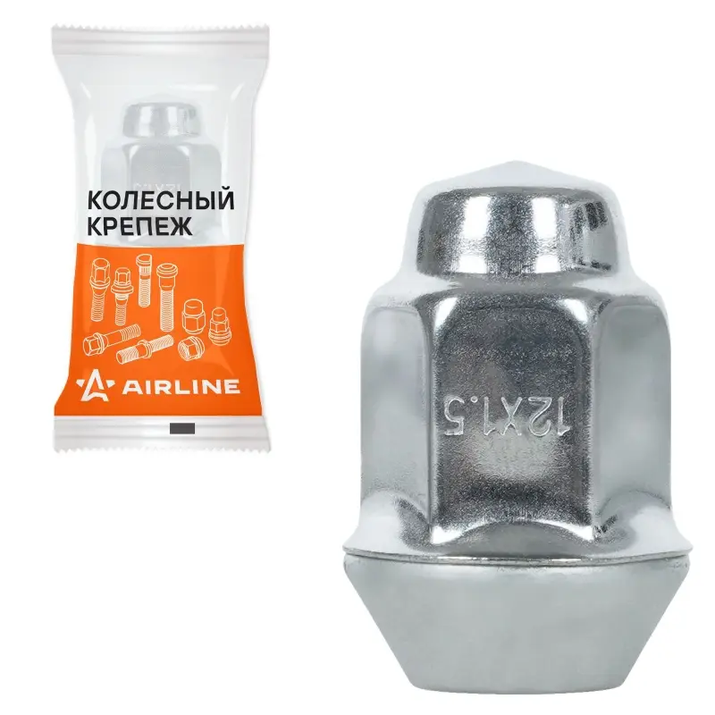 Гайка колесная M12x1,5x36, конус, ключ 19, закрытая, дакромет, 1 шт для Chevrolet/Opel