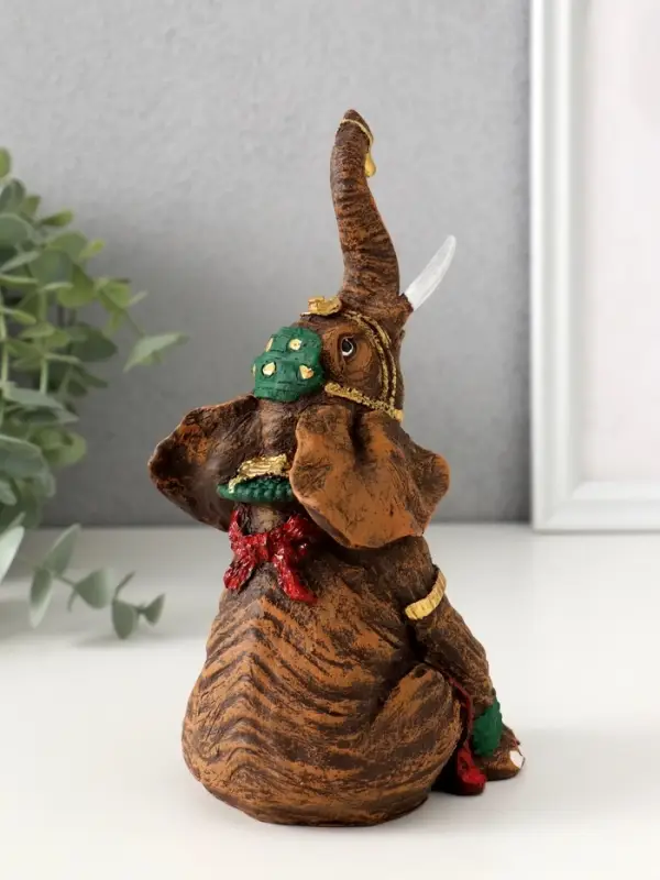 Фигурка полистоун &laquo;Слон индийский сидит&raquo;, 17.5&times;8.5&times;9 см