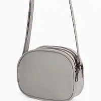 Сумка женская кросс-боди на молнии, 19&times;7&times;15 см, серая