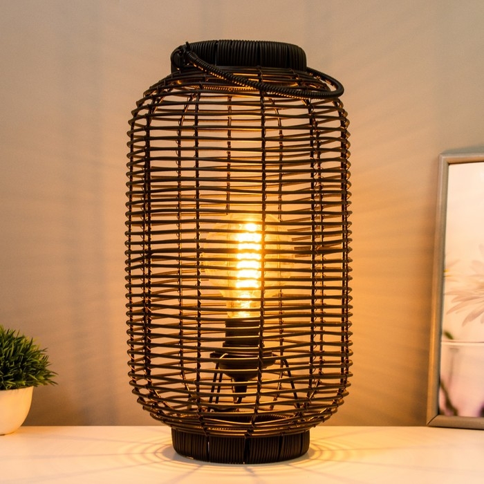 Настольная лампа Настольная лампа "Бурмис" Е27 15Вт черный 23х23х40 см RISALUX