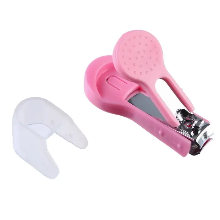 Детский маникюрный набор, 3 предмета: ножницы, пилка, книпсер, от 0 мес., розовый