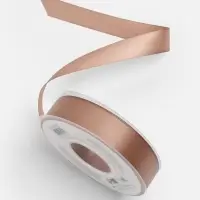 Лента атласная TEIRA, двухсторонняя, 20 мм, 25&plusmn;1 м, бежевая №812