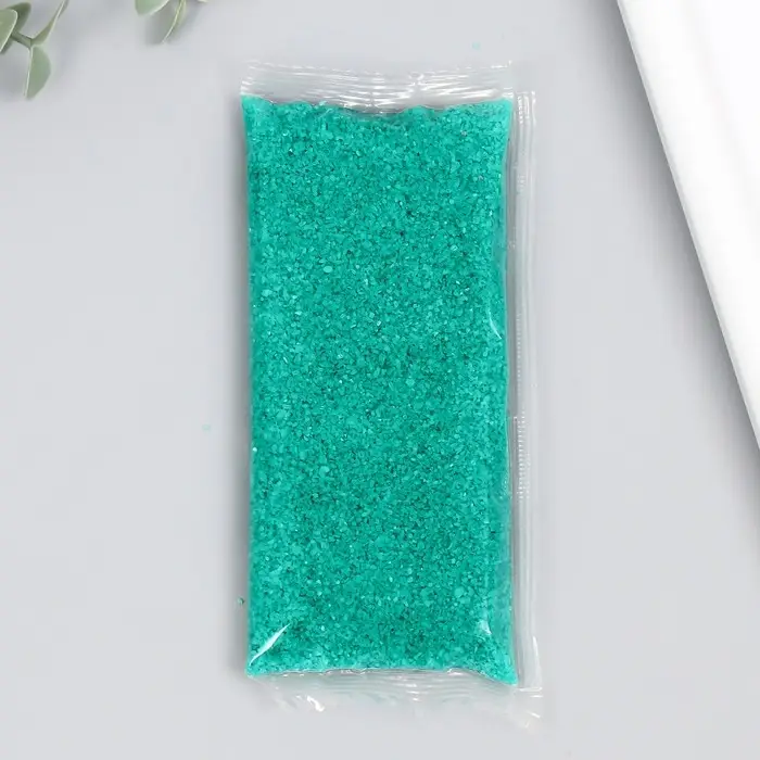 Песок цветной в пакете "Изумруд" 100±10 гр МИКС