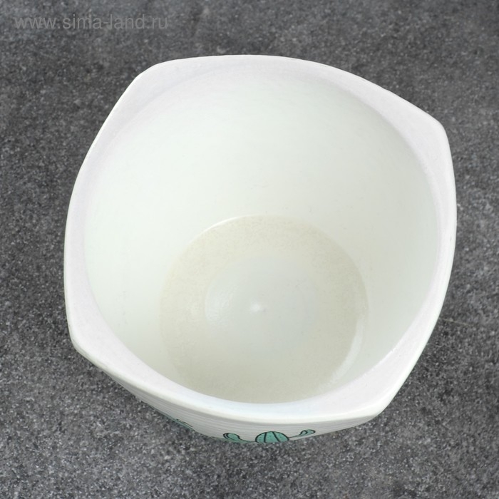 Кашпо Кактус  белый 0,5 л Кашпо Кактус  белый 0,5 л