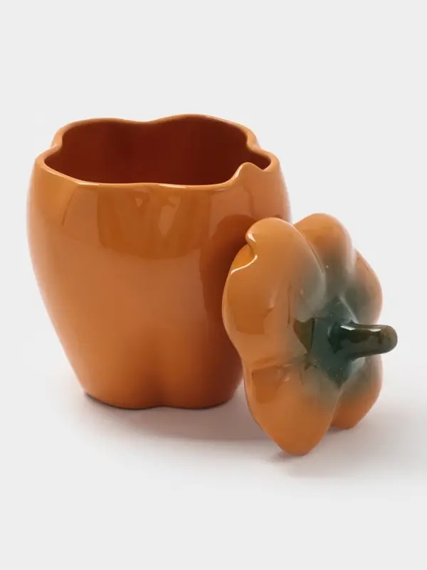 Горшок для запекания Борисовская керамика «Перец», 650 мл, оранжевый Горшок для запекания Борисовская керамика «Перец», 650 мл, оранжевый