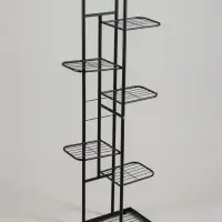 Подставка для цветов Greengo, 7 полок, 43&times;22&times;126 см, напольная, металл, чёрная
