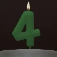 Свеча для торта, цифра «4», светится в темноте, 3,8 х 8 см