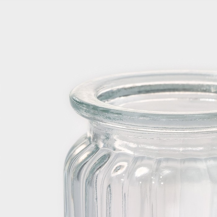 Банка стеклянная для хранения сыпучих продуктов Доляна &laquo;Зайка&raquo;, 230 мл, с керамической крышкой