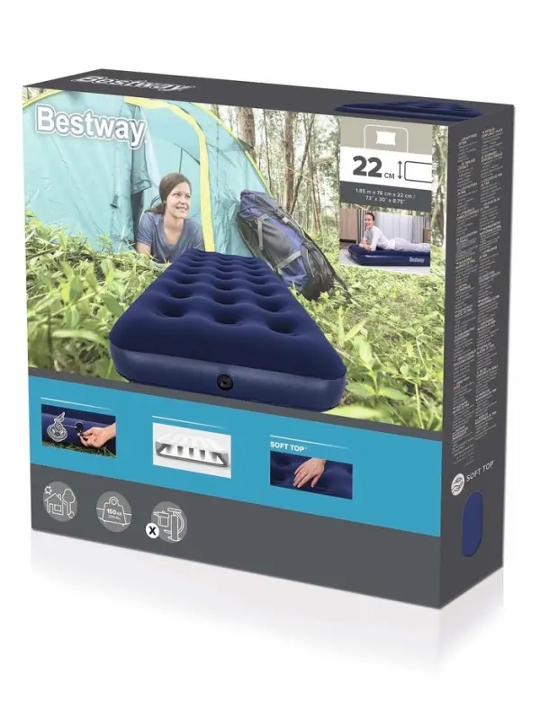 Матрас надувной Pavillo, 185×76×22 см, односпальный, 67000 Bestway Матрас надувной Pavillo, 185×76×22 см, односпальный, 67000 Bestway