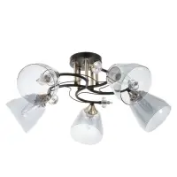 Светильник потолочный BayerLux &laquo;Клео&raquo;, люстра 5хЕ27, 40 Вт, чёрный, 62&times;62&times;24 см