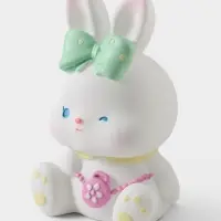 Копилка для денег &laquo;Зайка с бантом и сумочкой&raquo;, пластик, 15&times;13.5&times;25 см