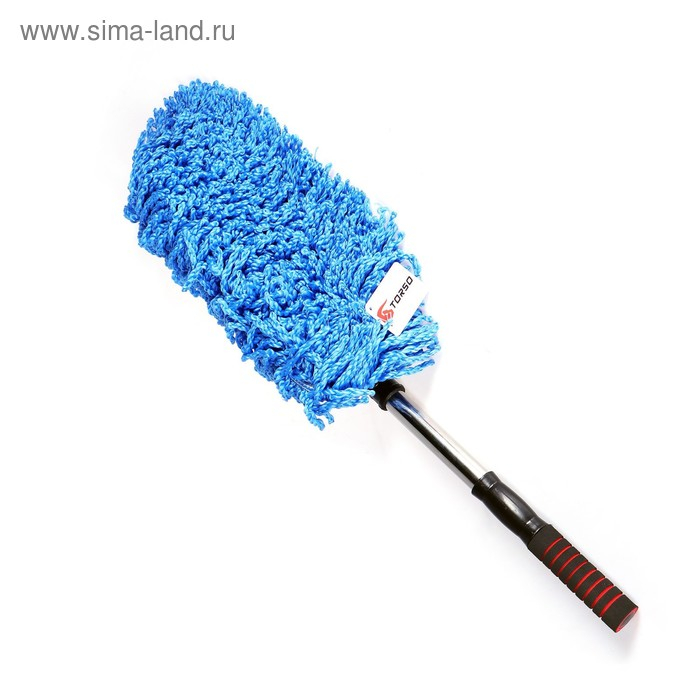 Щётка TORSO для удаления пыли, 72 см, микрофибра, телескопическая ручка, синяя Щётка TORSO для удаления пыли, 72 см, микрофибра, телескопическая ручка, синяя