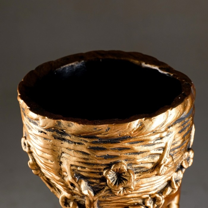 Фигура  Фигура "Девушка с двумя кашпо", 1,2 л/0,9 л/21х30х96см бронза