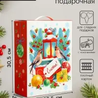 Подарочная новогодняя коробка &laquo;Открытка&raquo; 23.5&times;10&times;30.5 см