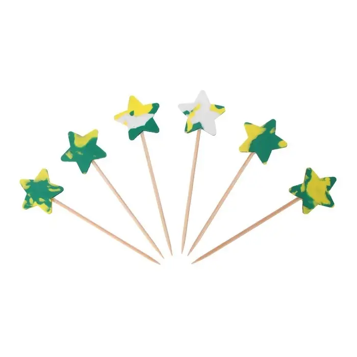 Шпажки «Звёзды», 6 шт., цвет МИКС Шпажки «Звёзды», 6 шт., цвет МИКС