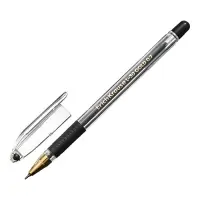 Ручка шариковая ErichKrause L-30 Gold Stick&Grip Classic, игольчатый узел 0.7 мм, чернила чёрные, резиновый держатель, супермягкое письмо