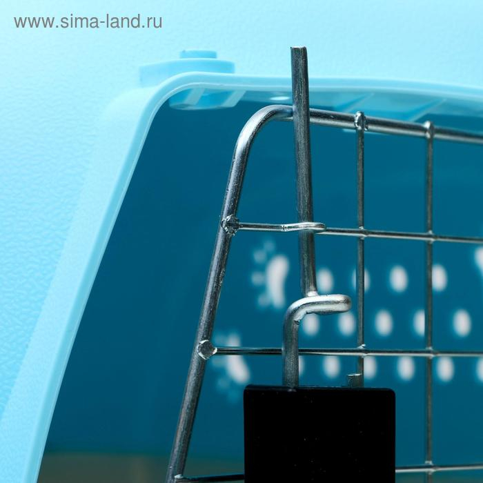 Переноска для животных пластиковая, 47,5 х 33 х 31 см, голубая Переноска для животных пластиковая, 47,5 х 33 х 31 см, голубая