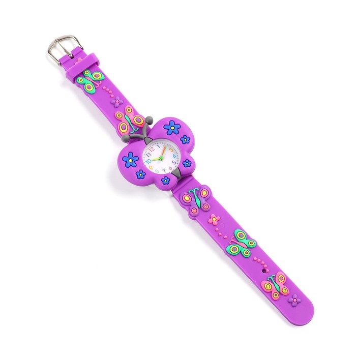 Часы наручные детские Часы наручные детские "Бабочка", ремешок силикон l-21 см