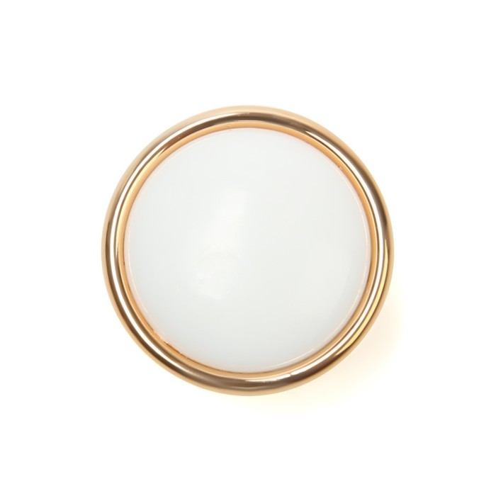 Ручка-кнопка CAPPIO, РК101, d=32 мм, пластик, цвет золото с белой вставкой Ручка-кнопка CAPPIO, РК101, d=32 мм, пластик, цвет золото с белой вставкой