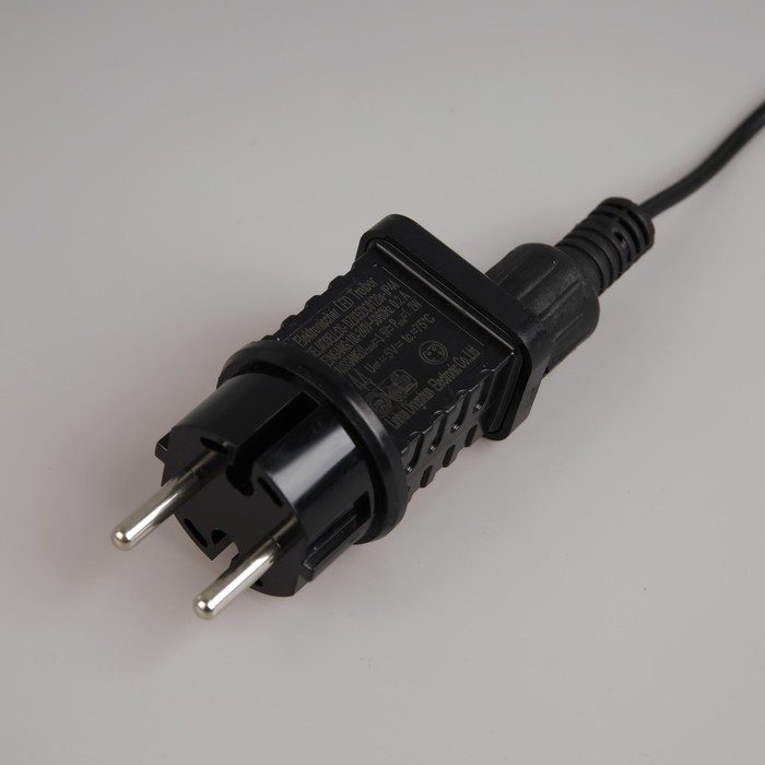 Гирлянда «Белт-лайт» 5 м с насадками «Роса», IP44, УМС, тёмная нить, 50 LED, свечение белое, 3 В Гирлянда «Белт-лайт» 5 м с насадками «Роса», IP44, УМС, тёмная нить, 50 LED, свечение белое, 3 В