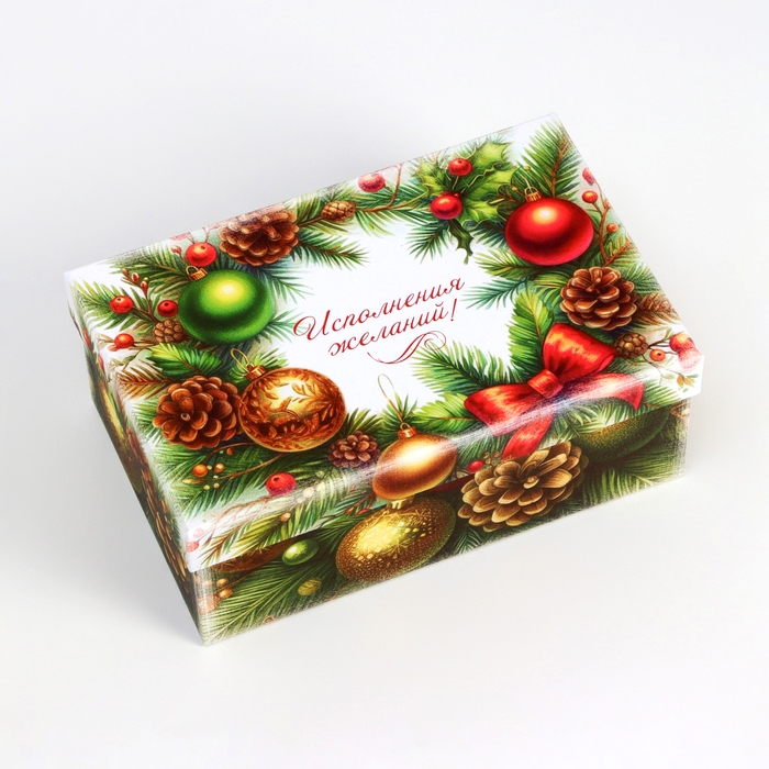Набор подарочных новогодних коробок 10 в 1 Набор подарочных новогодних коробок 10 в 1 "Ёлочные игрушки", 32,5 х 20 х 12,5 - 12 х 7 х 4 см. Новый год