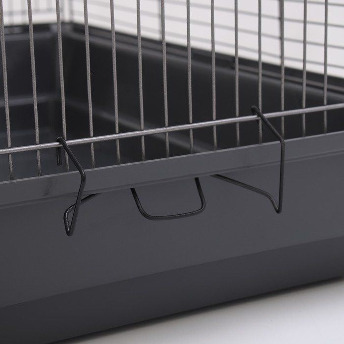 Клетка для птиц Клетка для птиц "Пижон" №104-Б, разборная, 2 секции, 58 х 40 х 88см, серая