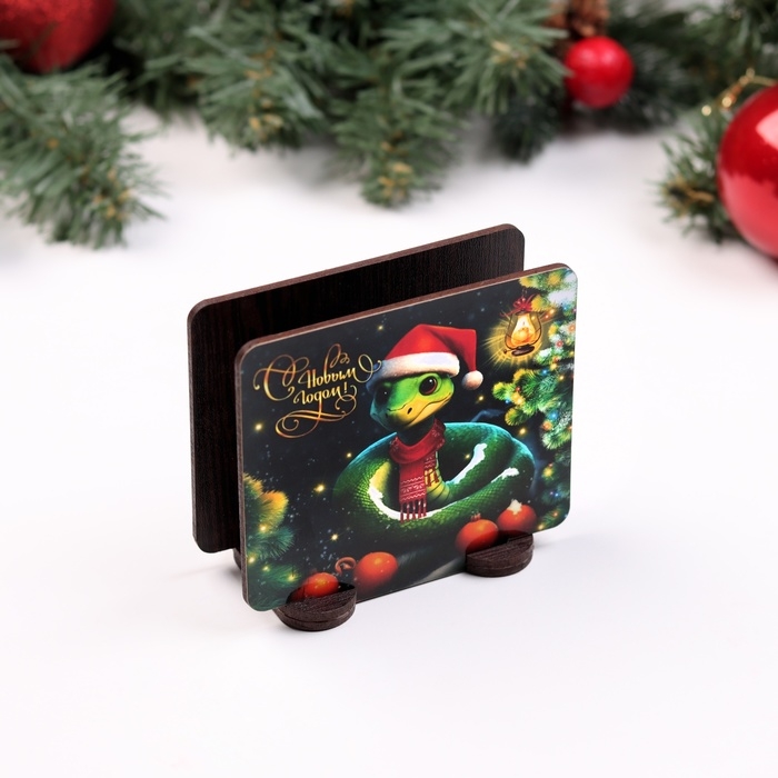 Салфетница №4 Салфетница №4 "Змея в шапке с мандаринами", квадратная