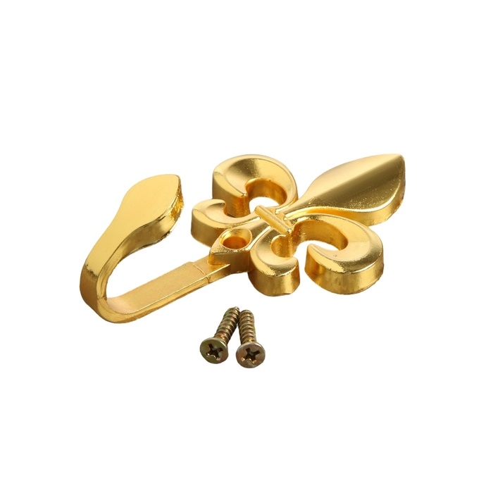 Крючок однорожковый для штор CAPPIO KC113, цвет золото, 2 шт Крючок однорожковый для штор CAPPIO KC113, цвет золото, 2 шт