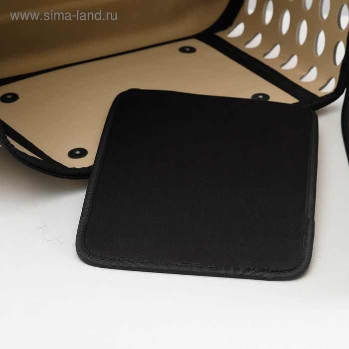 Складная сумка-переноска с отдельным входом, материал EVA, 43,5 х 28 х 33 см, бежевая Складная сумка-переноска с отдельным входом, материал EVA, 43,5 х 28 х 33 см, бежевая