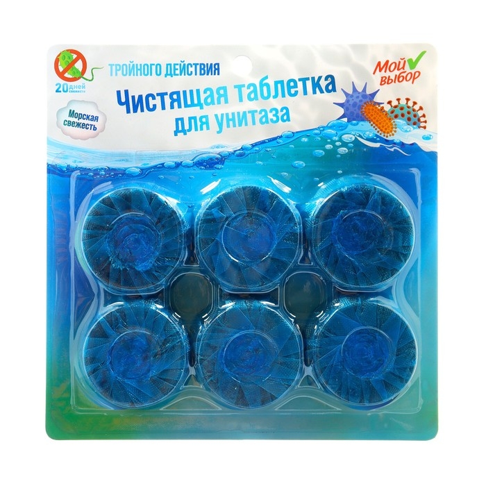 Таблетка для сливного бачка  Мой Выбор , 40 гр, 6 шт Таблетка для сливного бачка  Мой Выбор , 40 гр, 6 шт