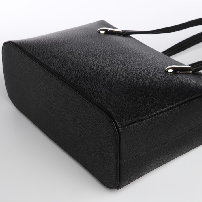 Сумка женская TEXTURA, тоут, средний размер, цвет чёрный