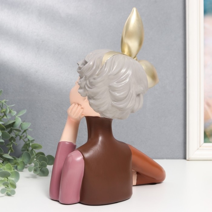 Сувенир полистоун Сувенир полистоун "Девушка с кружкой" 28,5х12х21 см