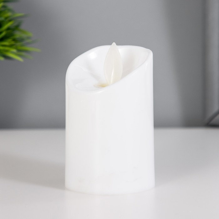 Ночник пластик Ночник пластик "Восковая свеча" от батареек CR2032x2 5,3х5,3х7,2 см