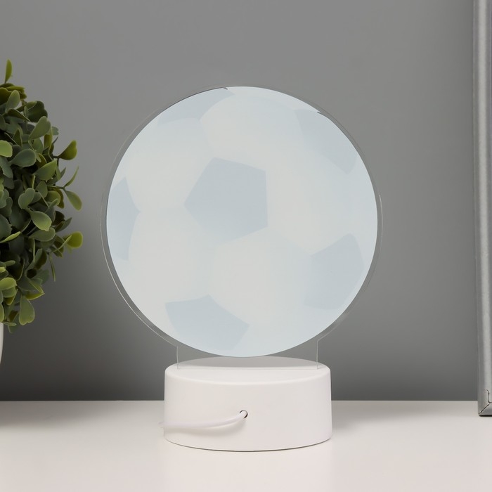 Светильник Светильник "Футбольный мяч" LED 3000К USB/от батареек 3хАА белый 14,5х9х18,5 см