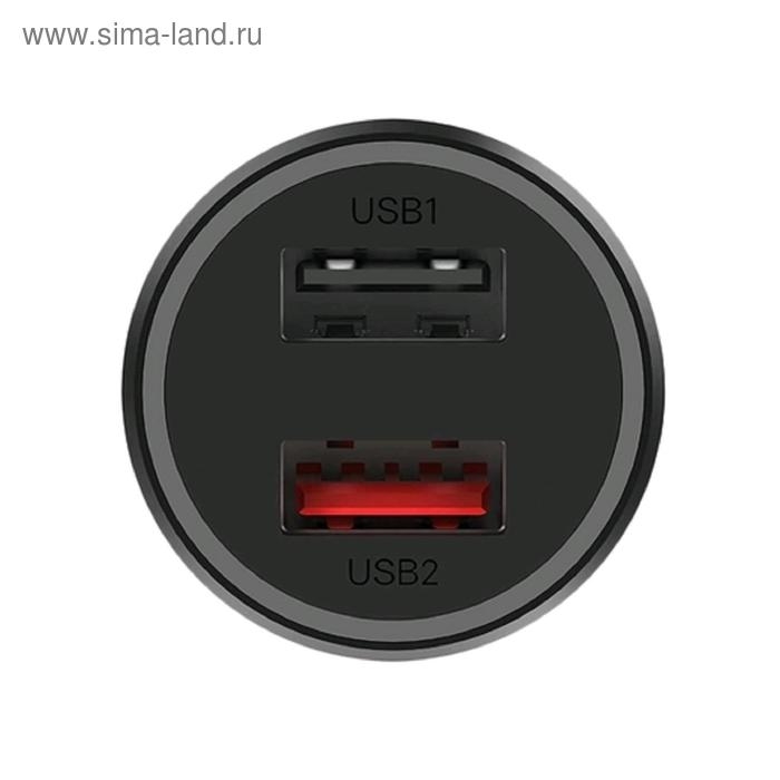 Автомобильное зарядное устройство Xiaomi Mi 37W Dual-Port Car Charger, 2 USB, 3А, черное