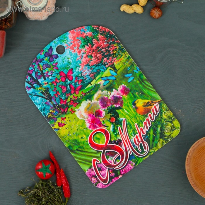 Доска разделочная большая «8 Марта № 7», 19,5×27,5 см Доска разделочная большая «8 Марта № 7», 19,5×27,5 см