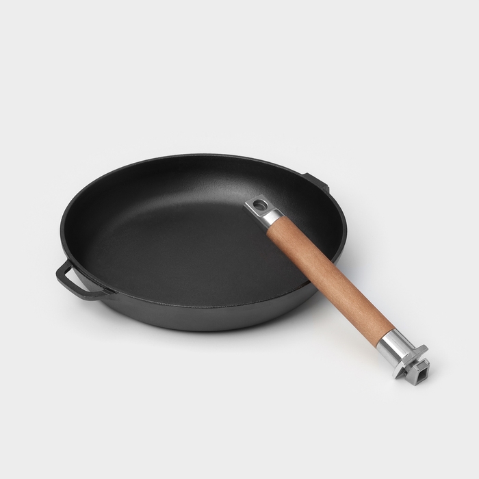 Сковорода чугунная Wild Kitchen, d=26 см, лопатка и губка в комплекте Сковорода чугунная Wild Kitchen, d=26 см, лопатка и губка в комплекте