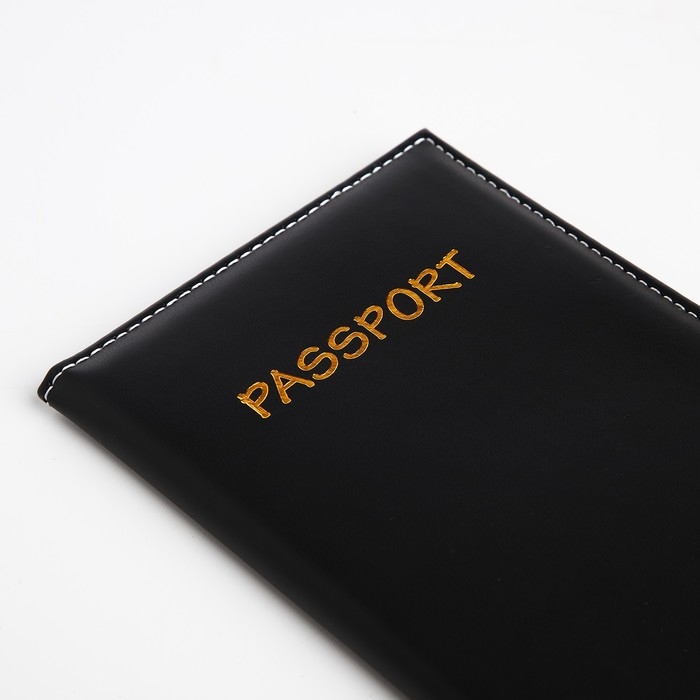 Обложка для паспорта, цвет чёрный